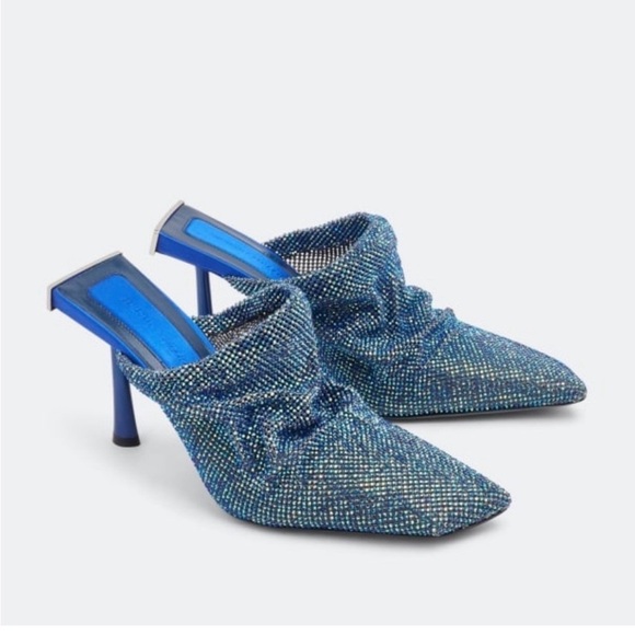 Benedetta Bruzziches Goliarda Crystal Mesh Blue Mule - Picture 4 of 10
